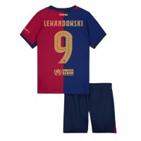 Barcelona Robert Lewandowski #9 Hemmadräkt Barn 2024-25 Kortärmad (+ Korta byxor)